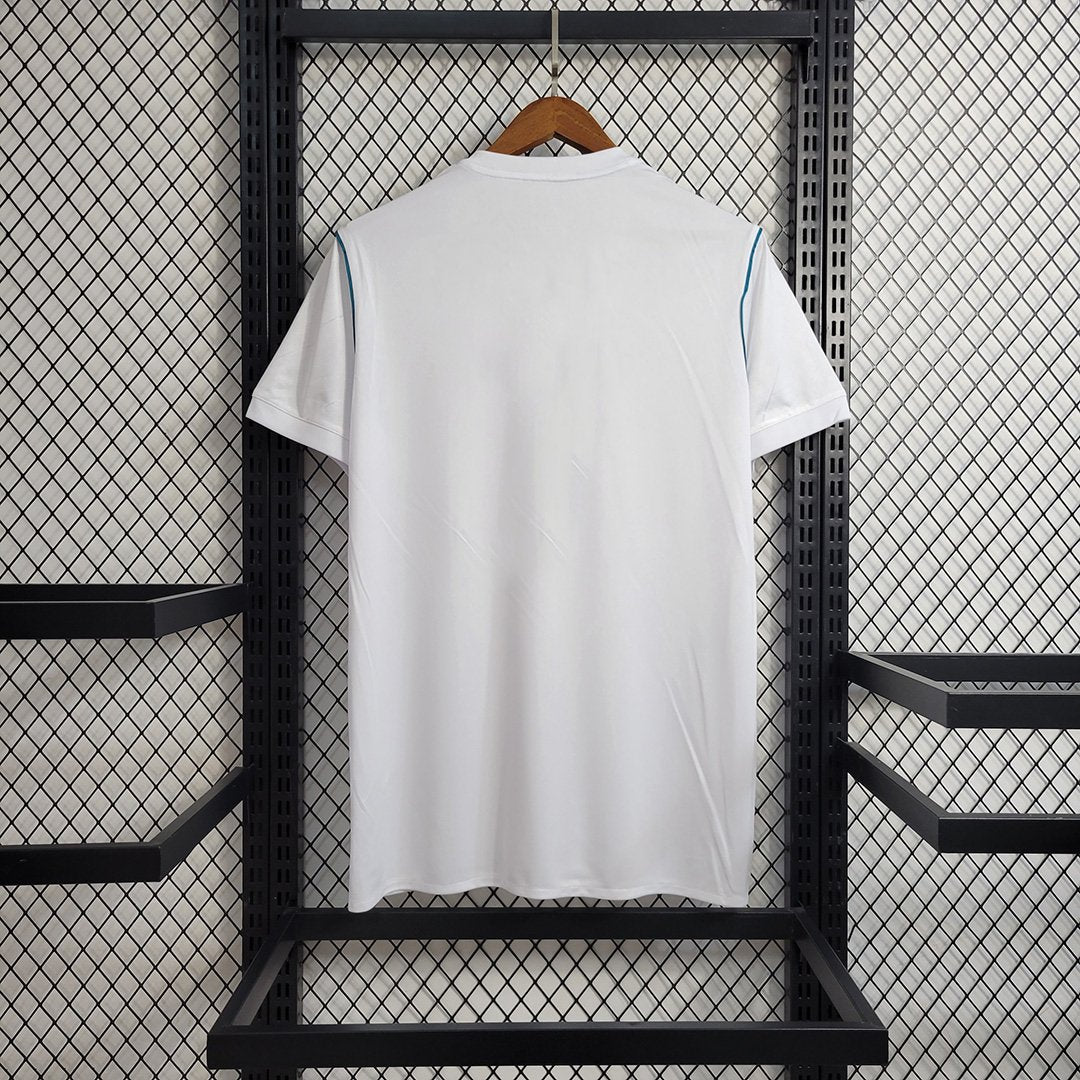 Camisa Real Madrid 17/18 Home (Todos os Patches) - (Retrô)