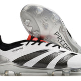 Chuteira Adidas Predator Elite FG - Branca e Preta