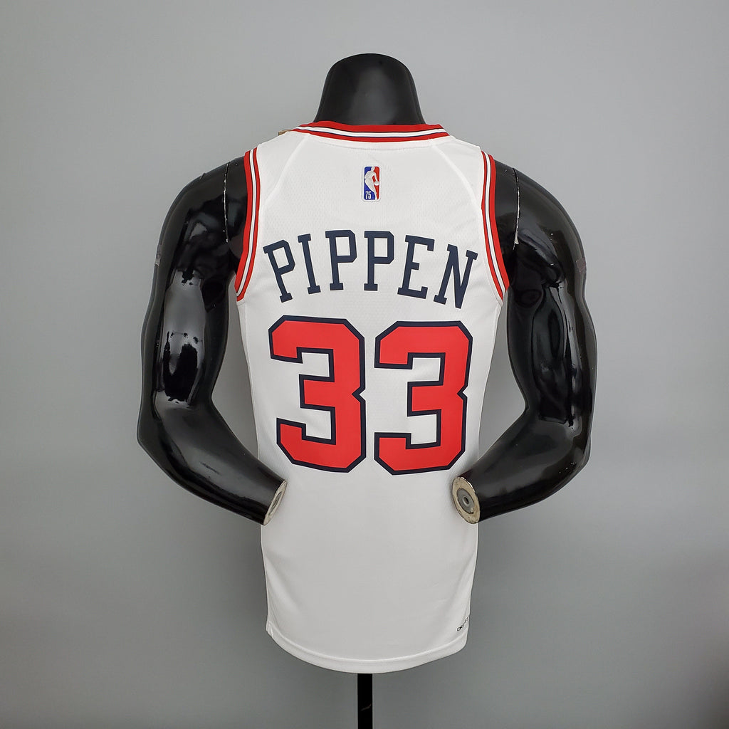 Camisa NBA Chicago Bulls #33 Pippen - 75° Aniversário White