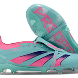 Chuteira Adidas Predator Elite Tongue FG - Azul e Rosa