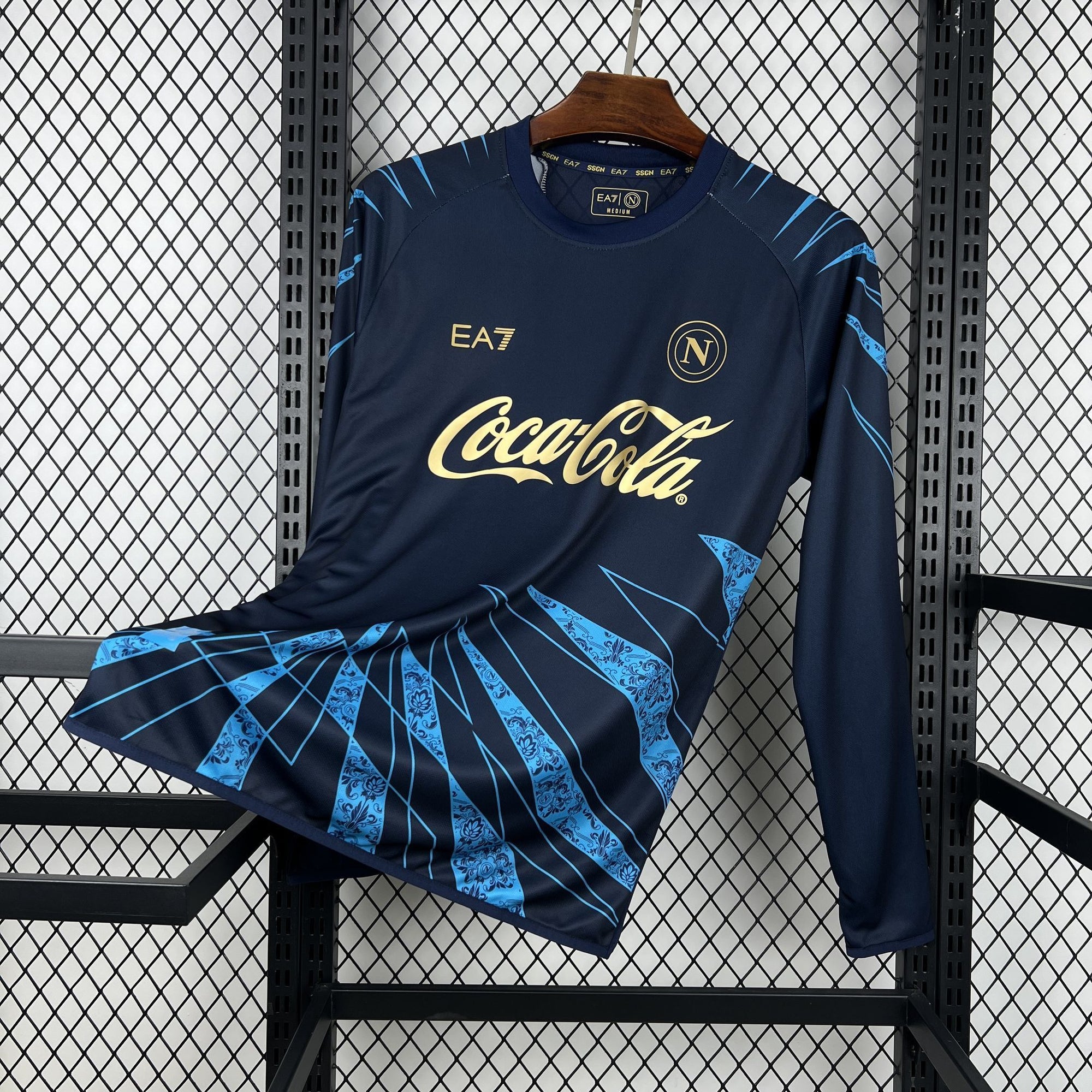 Camisa Napoli 25/26 Pré-Jogo - (Torcedor) Manga Longa