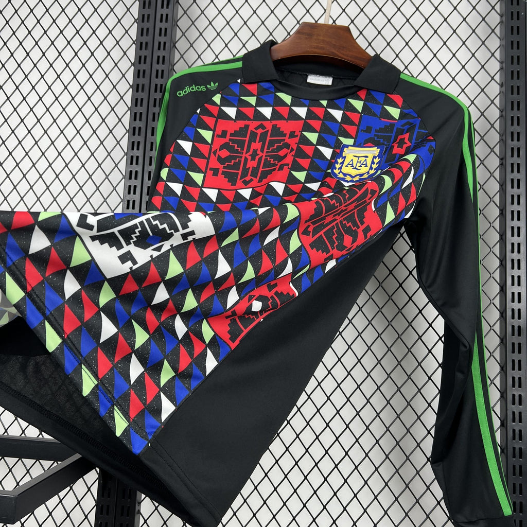 Camisa Argentina 1990 Goleiro - (Retrô) Manga Longa