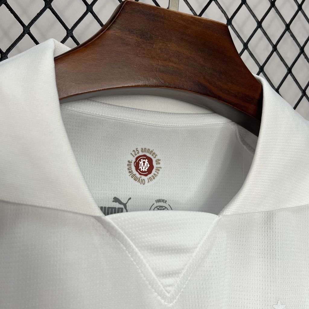 Camisa Olympique de Marseille 125 anos (White) 24/25 - Versão (Torcedor) Masculina