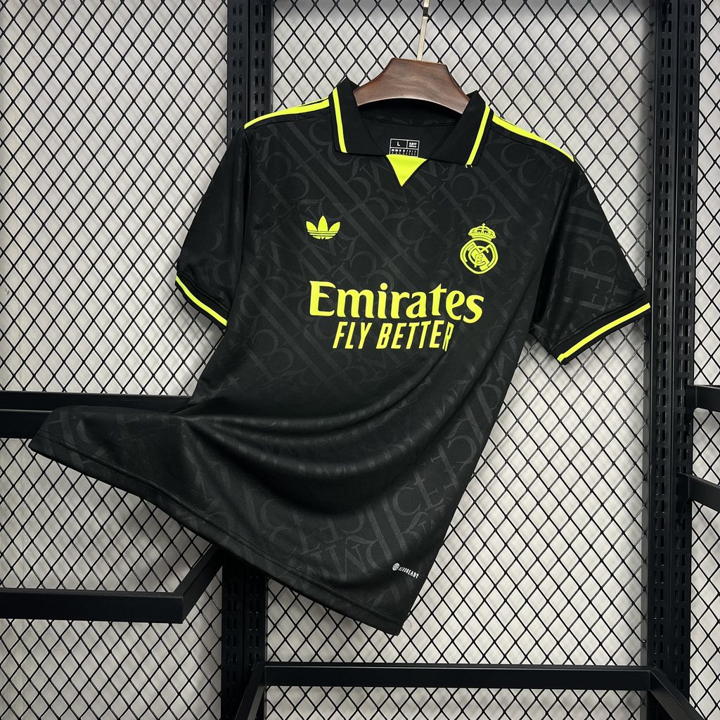 Camisa Real Madrid Black And Neon Unique 24/25 - Adidas (Torcedor) Masculina