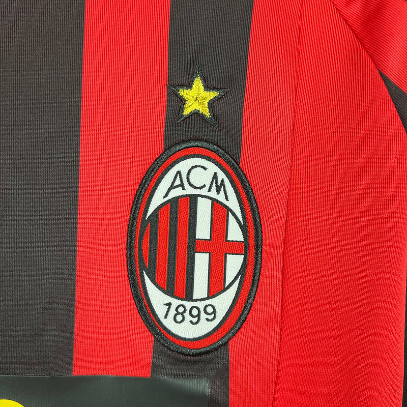 Camisa Milan 07/08 Home - (Retrô) Manga Longa