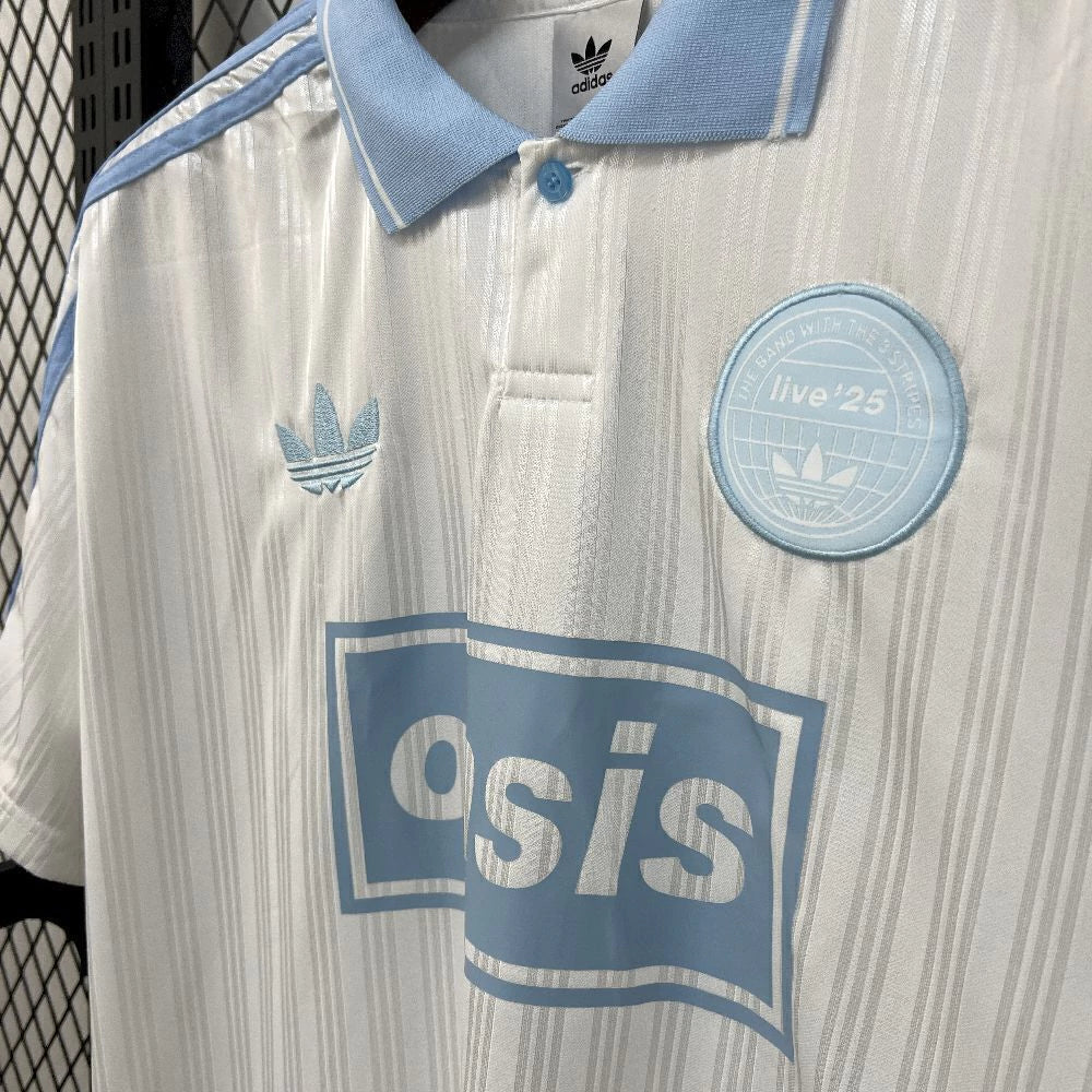 Camisa Oasis Live '25 White n' Blue - (Torcedor)