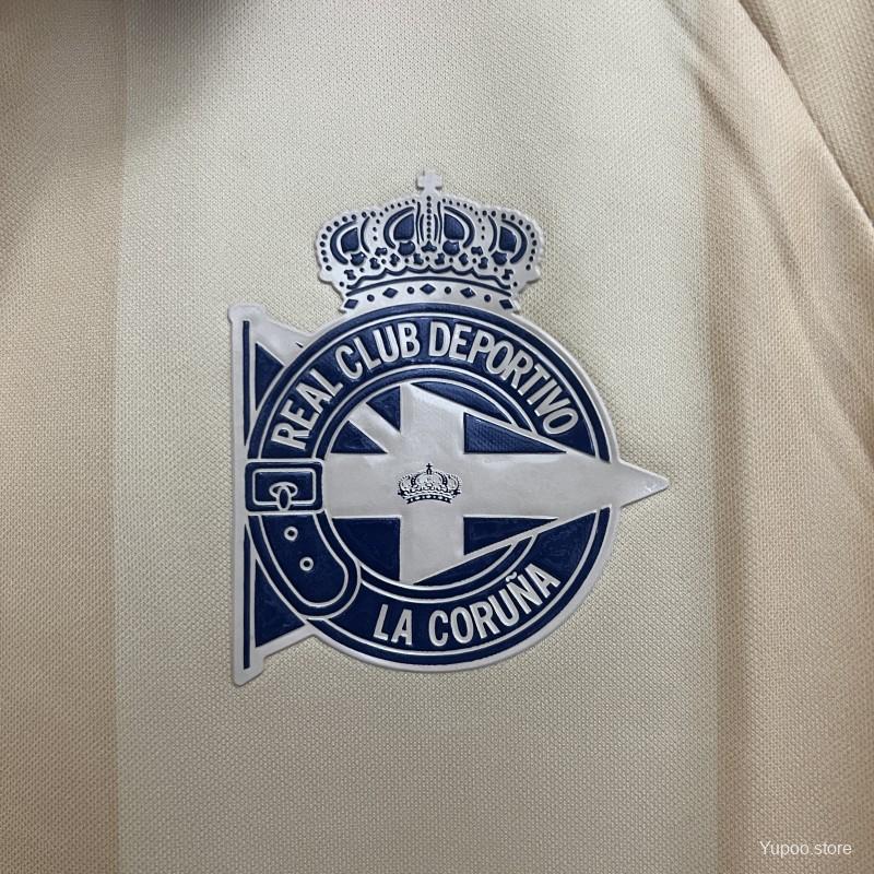 Camisa Deportivo La Coruña 24/25 Aniversário 25 Anos (La Liga 99/00) (Sem Patrocínio) - (Torcedor) Manga Longa
