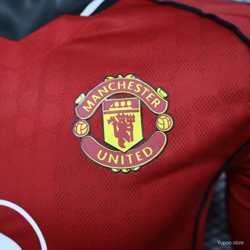 Camisa Manchester United 25/26 Home - (Jogador) Manga Longa