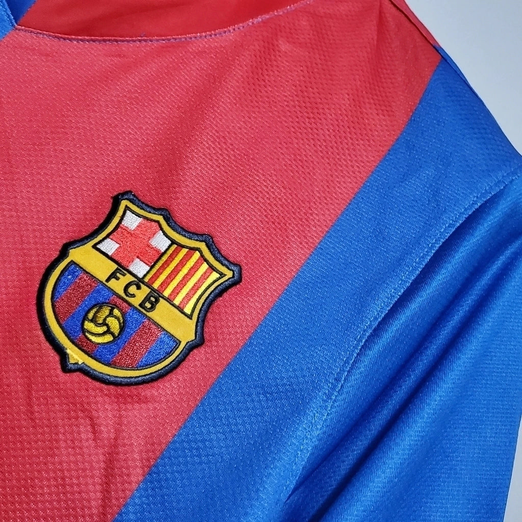 Camisa Barcelona 06/07 Home - (Retrô) Manga Longa