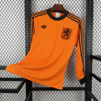 Camisa Holanda 1980 Home - (Retrô) Manga Longa