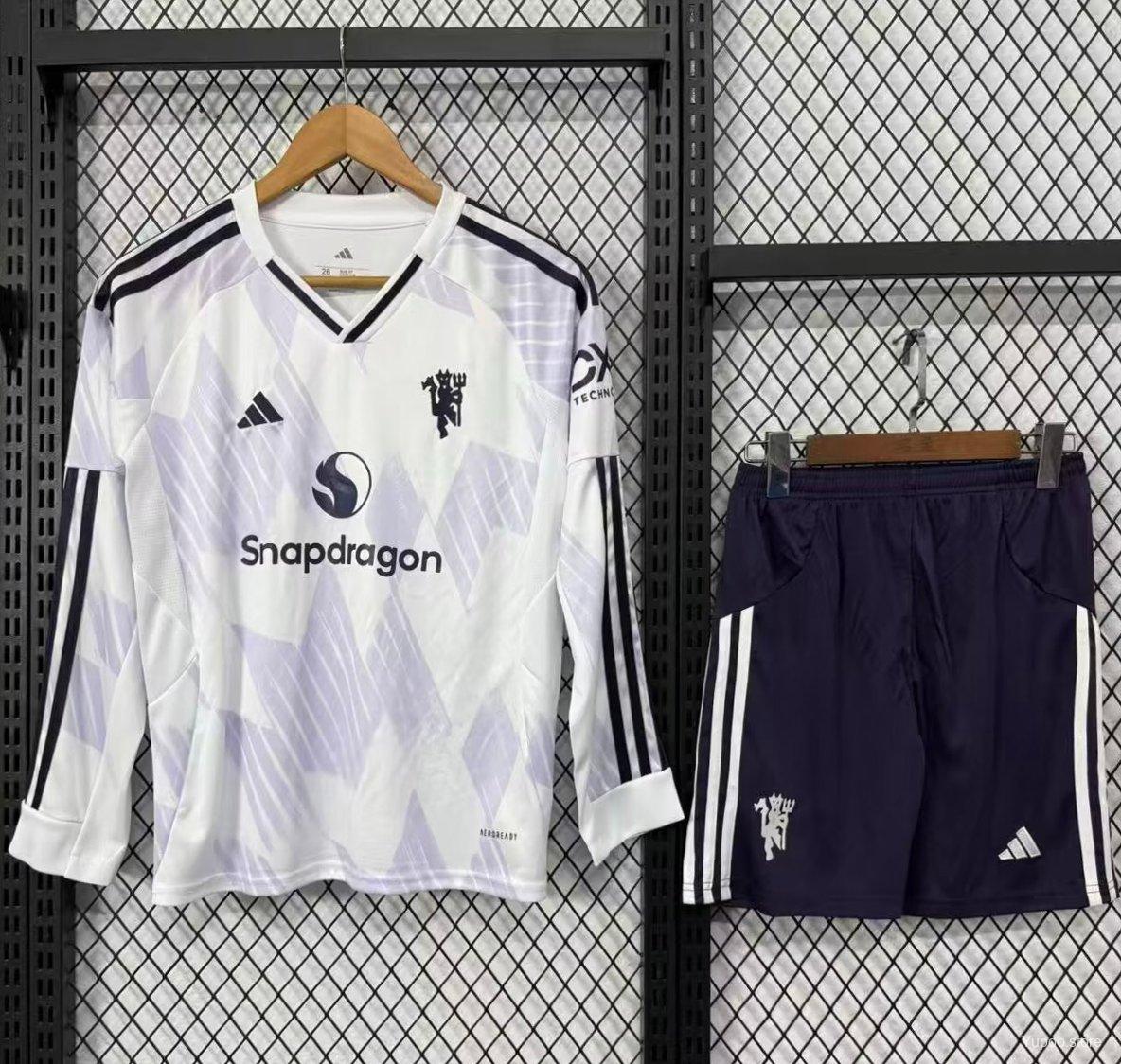 Kit Manchester United 25/26 Away - (Torcedor) Manga Longa