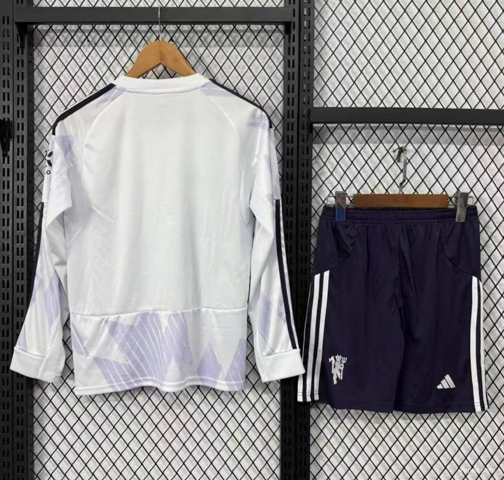 Kit Manchester United 25/26 Away - (Torcedor) Manga Longa