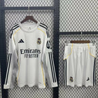 Kit Real Madrid 25/26 Home - (Torcedor) Manga Longa