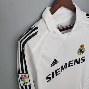 Camisa Real Madrid Titular 05/06 - Versão (Retrô) Manga Comprida