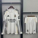 Kit Real Madrid 25/26 Home - (Torcedor) Manga Longa