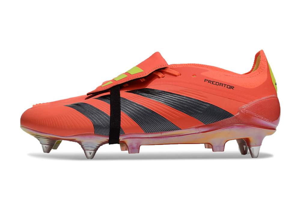 Adidas Predator Elite Fold-Over Tongue SG - Laranja, Cinza, Preta e Verde