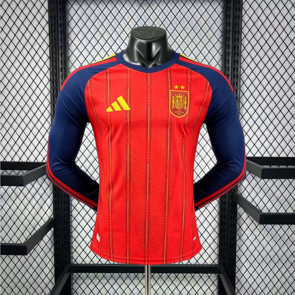 Camisa Espanha 2026 Home - (Jogador) Manga Longa