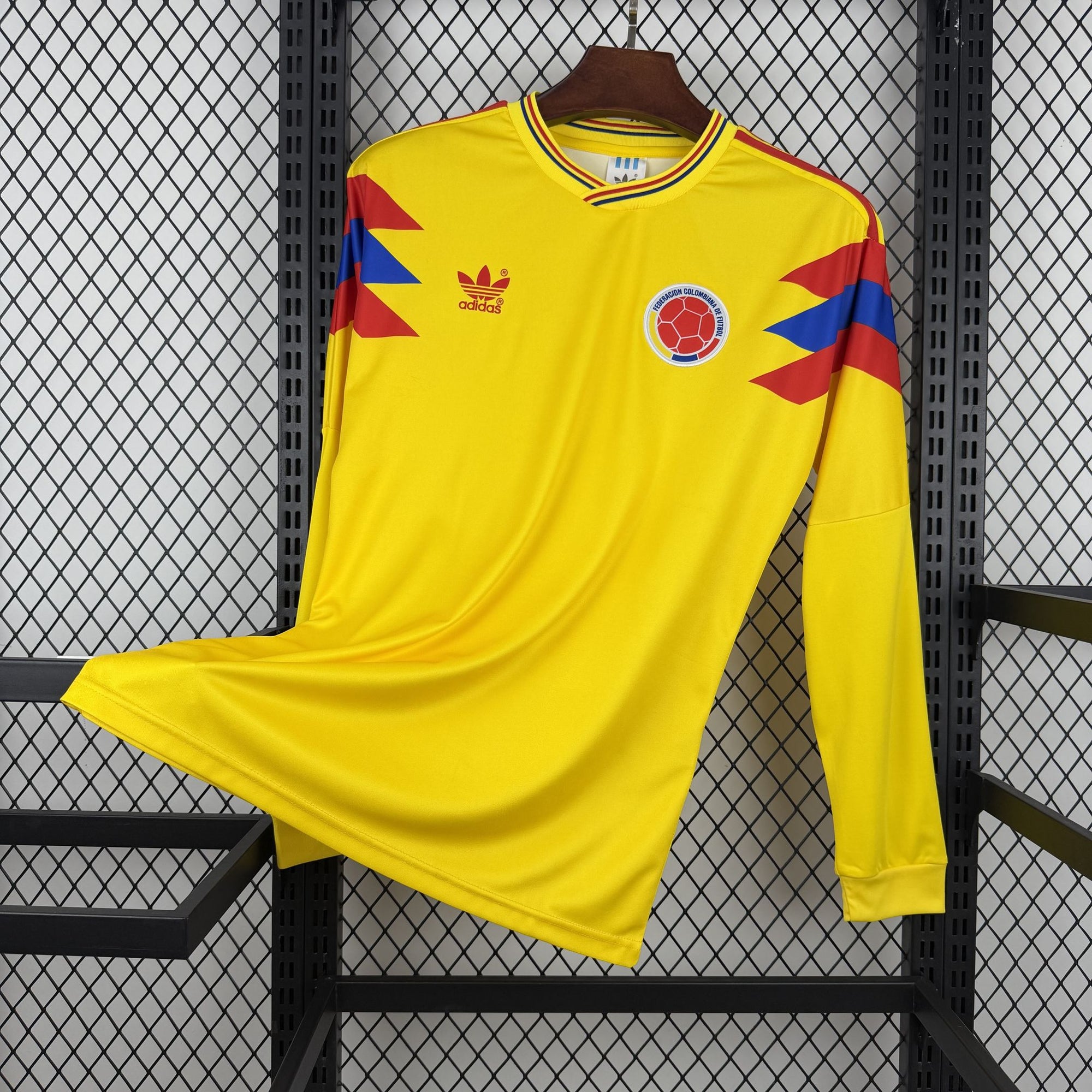Camisa Colômbia 1990 Home - (Retrô) Manga Longa