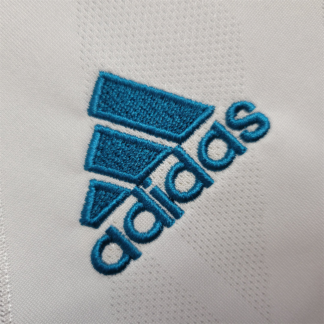 Camisa Real Madrid 17/18 Home (Todos os Patches) - (Retrô)