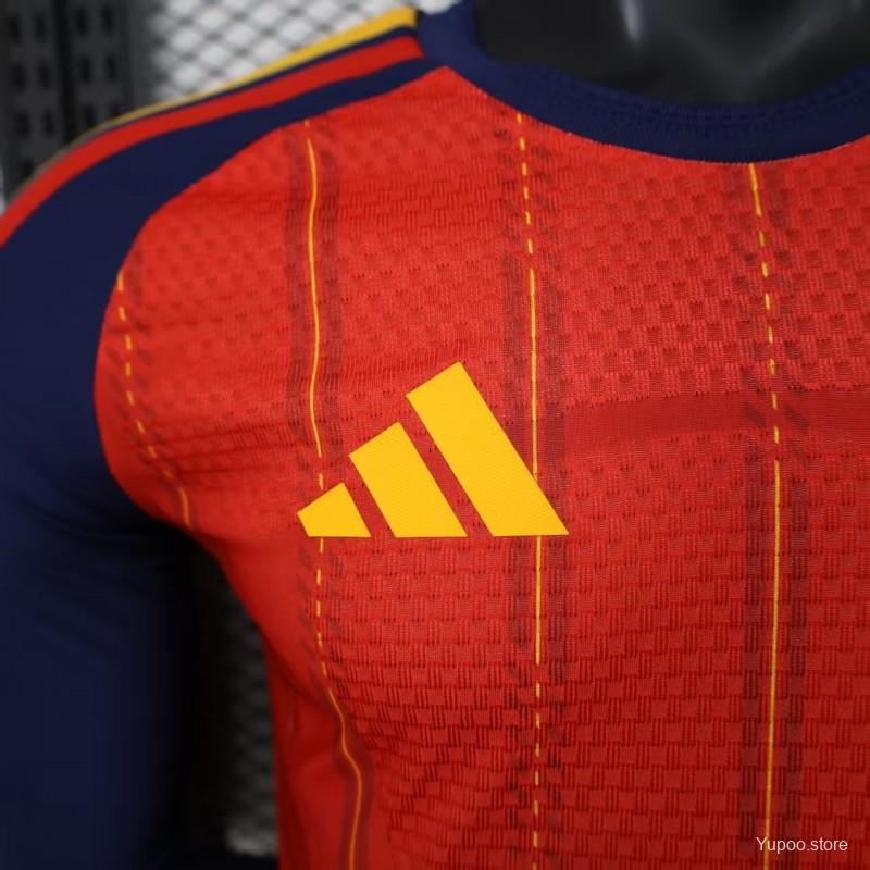 Camisa Espanha 2026 Home - (Jogador) Manga Longa