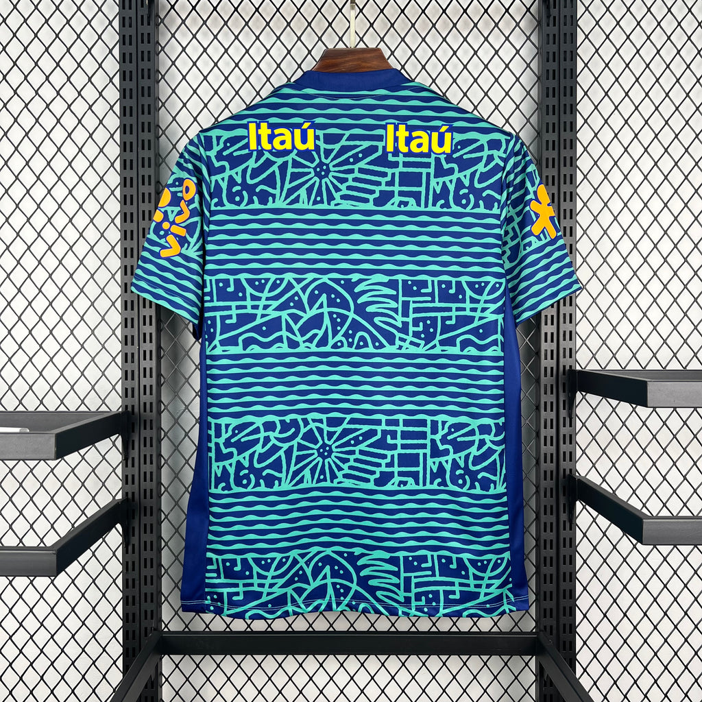 Camisa Brasil 2024 Pré-Jogo - (Retrô)