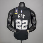 Camisa NBA San Antonio Spurs #22 Gay - City Edition Black