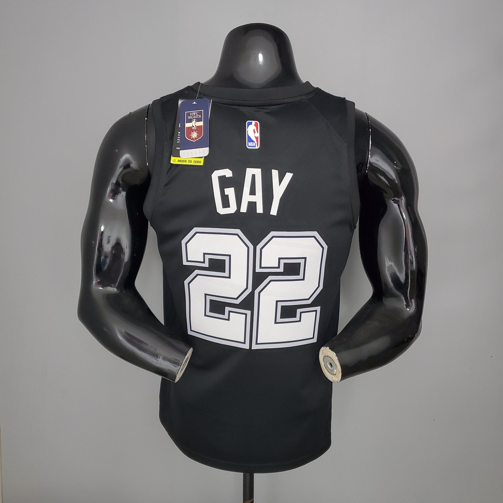 Camisa NBA San Antonio Spurs #22 Gay - City Edition Black