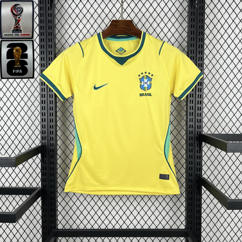 Camisa Brasil 2026 Home - (Com Patchs) (Feminina)