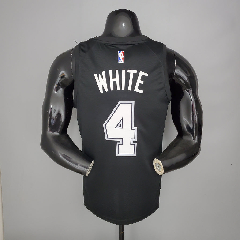 Camisa NBA San Antonio Spurs #4 White - City Edition Black