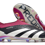 Chuteira Adidas Predator Elite Laceless FG - Preta e Branca