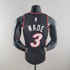 Camisa NBA Miami Heat #3 Wade - 75° Aniversário Black