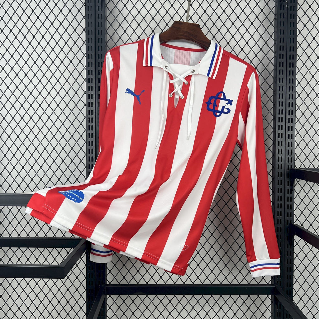 Camisa Chivas Guadalajara 16/17 Aniversário 110 anos - (Retrô) Manga Longa