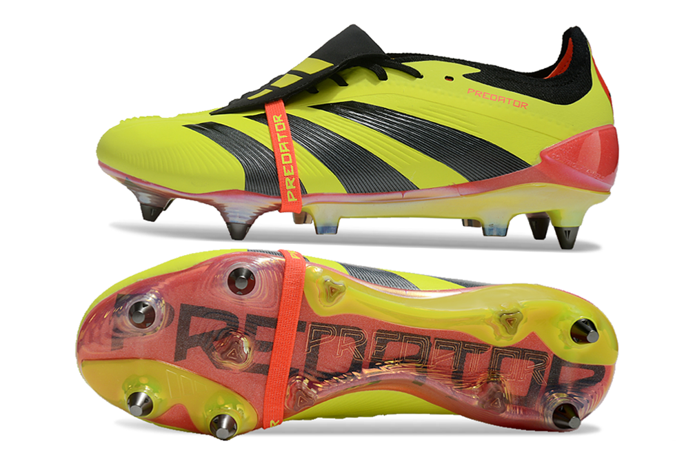 Adidas Predator Elite Fold-Over Tongue SG - Amarela, Preta e Laranja