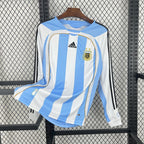 Camisa Argentina 2006 Home - (Retrô) Manga Longa