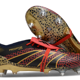 Adidas Predator Elite Fold-Over Tongue SG - Preta, Dourada e Vermelha