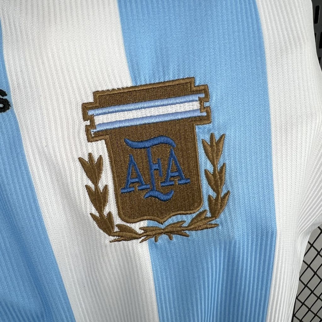 Camisa Argentina 1998 Home - (Retrô) Manga Longa