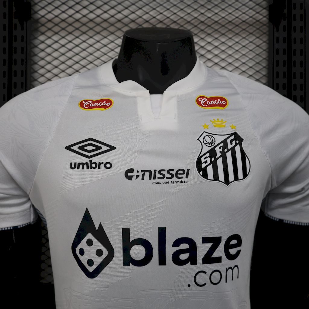 Camisa Santos Home 24/25 - Versão (Jogador) - Completa Com Patrocínio