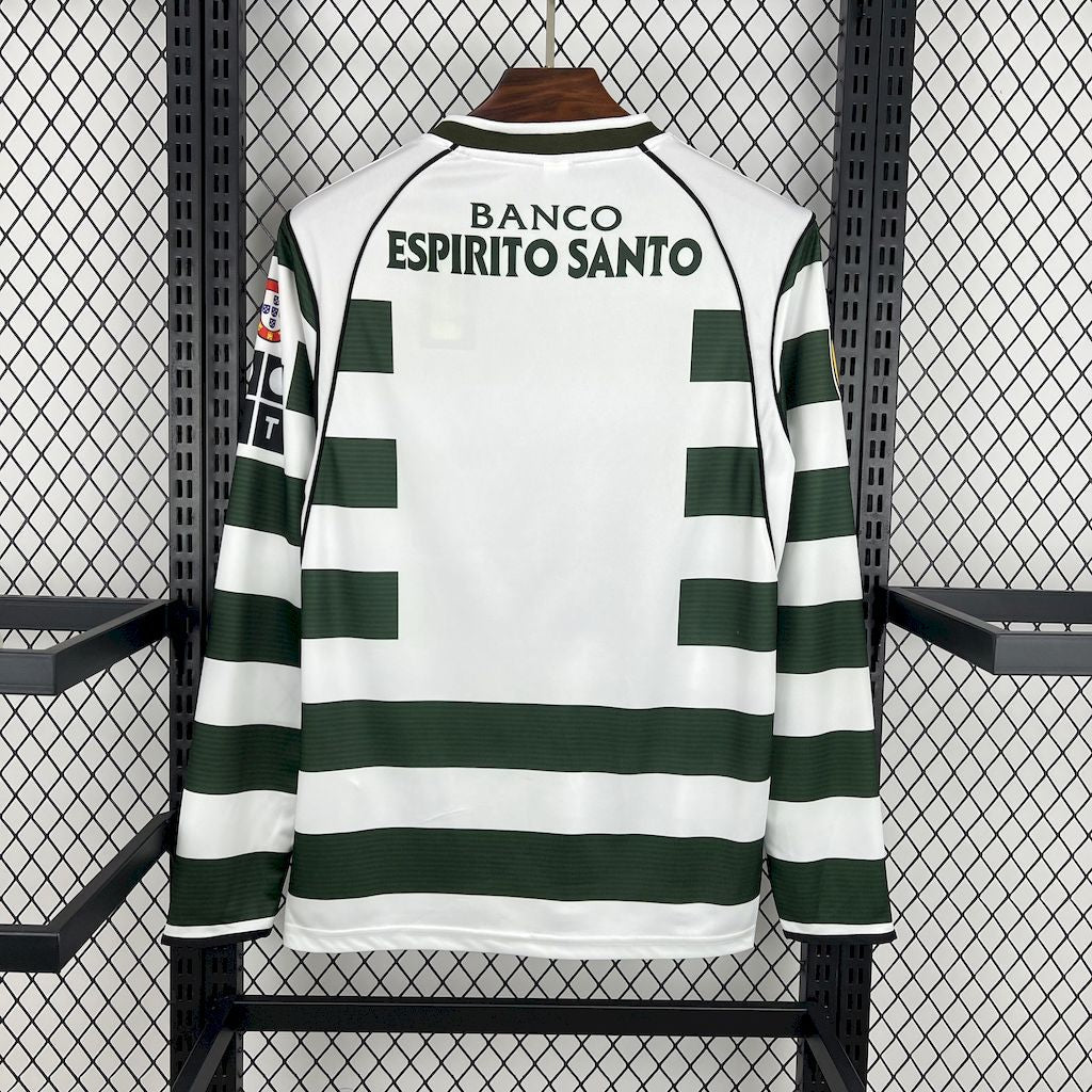 Camisa Sporting 01/02 Home - (Retrô) Manga Longa