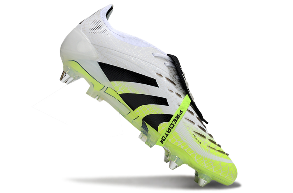 Adidas Predator Elite Fold-Over Tongue SG - Branca, Verde e Preta - Radiant Blaze Pack
