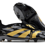 Chuteira Adidas Predator Elite Tongue FG - Preta e Dourada