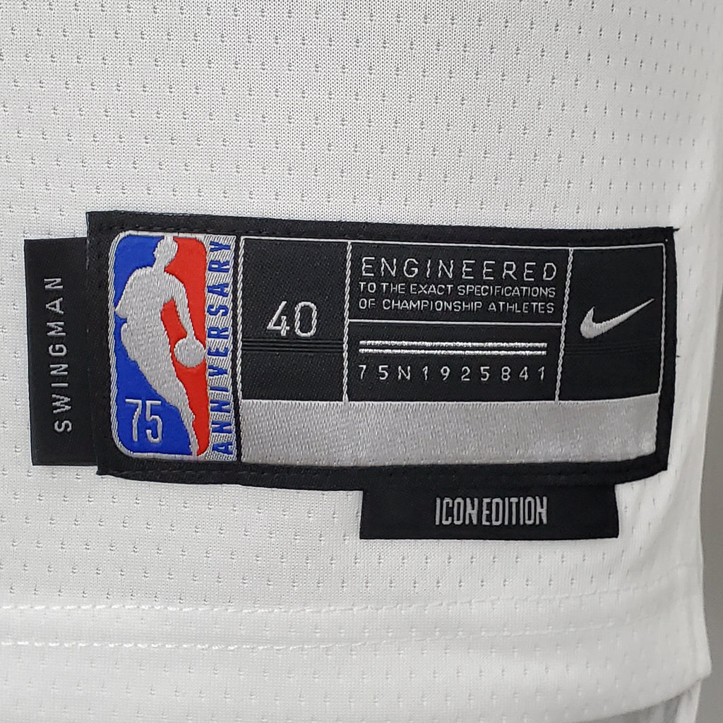 Camisa NBA Memphis Grizzlies #12 Morant - 75° Aniversário White