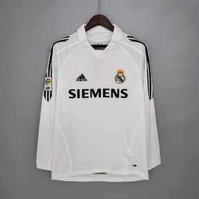 Camisa Real Madrid Titular 05/06 - Versão (Retrô) Manga Comprida
