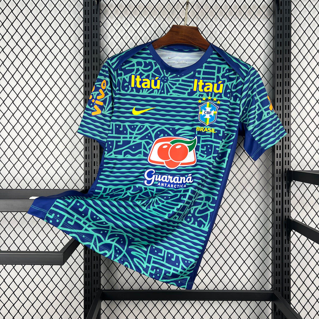Camisa Brasil 2024 Pré-Jogo - (Retrô)