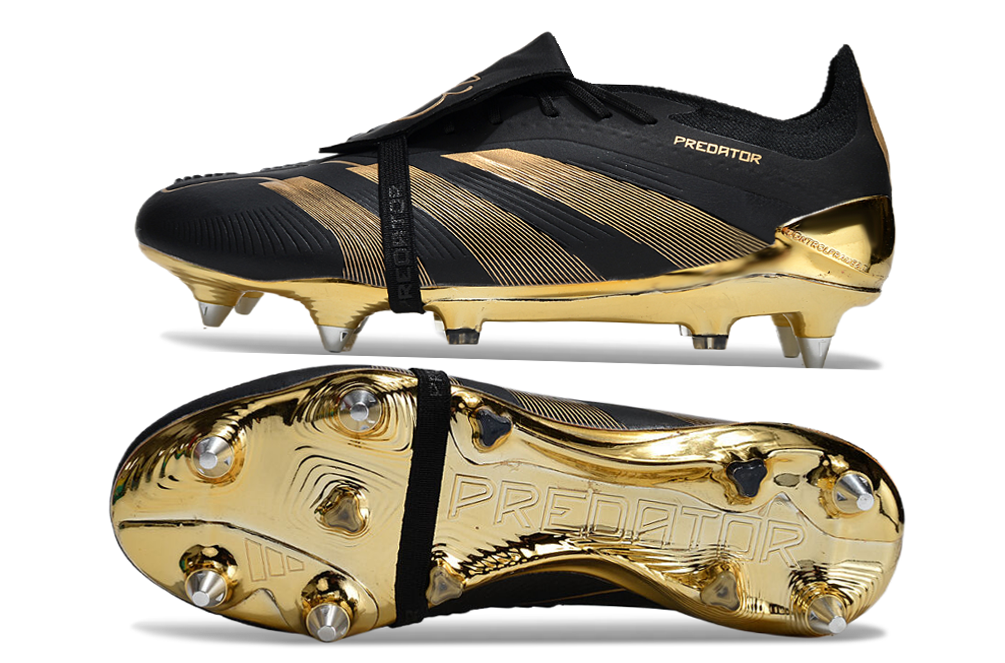 Adidas Predator Elite Fold-Over Tongue SG - Preta e Dourada