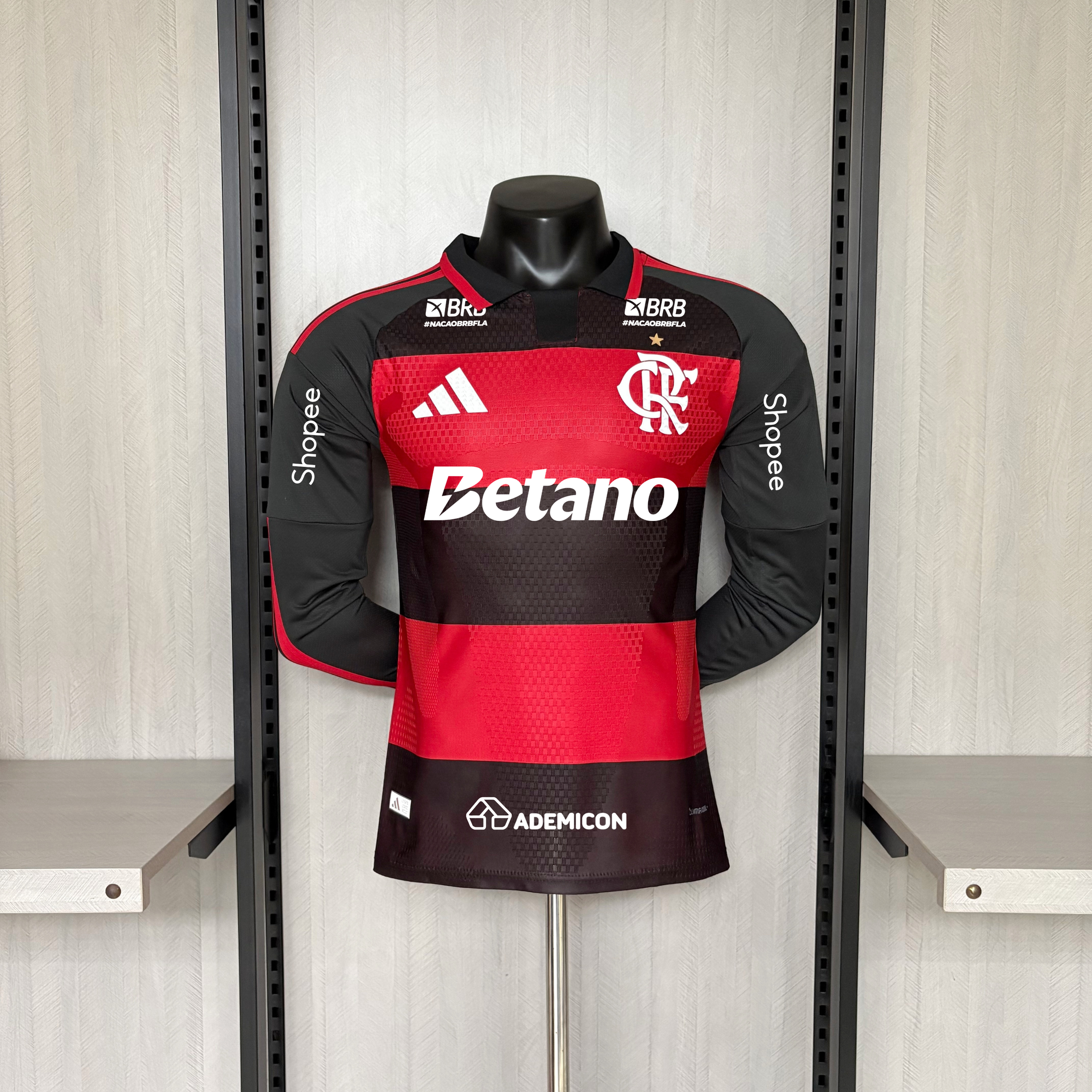 Camisa Flamengo 2026 Home (Todos os Patrocínios) - (Jogador) Manga Longa