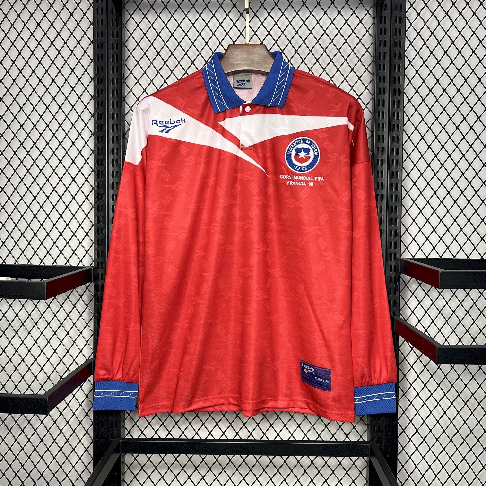Camisa Chile 1998 Home - (Retrô) Manga Longa