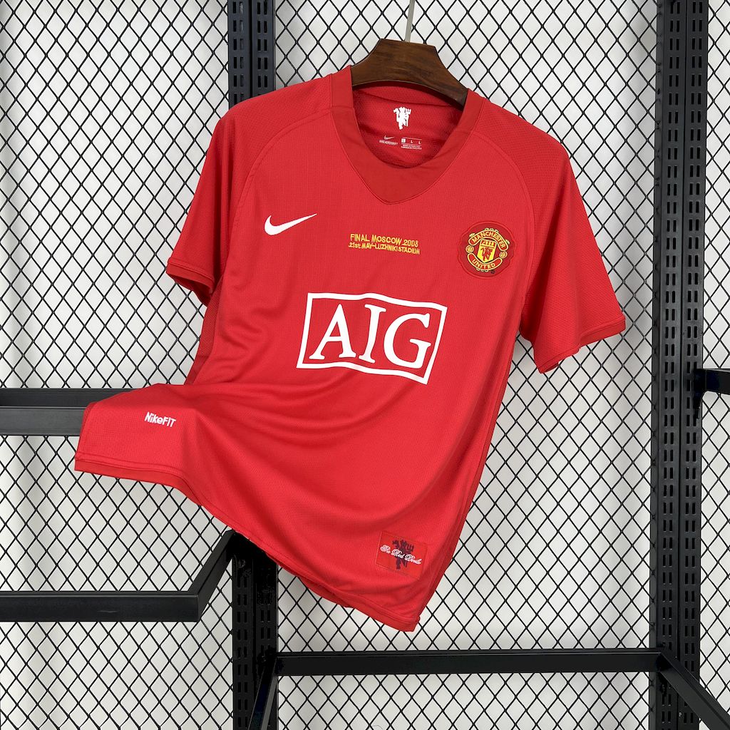 Camisa Manchester United 07/08 Home (Final Champions League) - (Retrô)