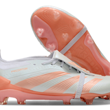 Chuteira Adidas Predator Elite Tongue FG - Branca e Salmão