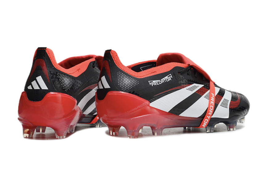 Chuteira Adidas 25 Predator Elite Tongue FG (Preta e Vermelha)