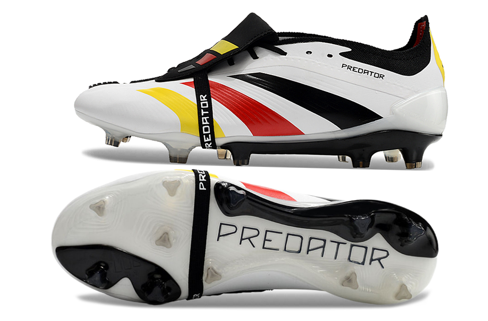 Chuteira Adidas Predator Elite Tongue FG - Branca e Preta